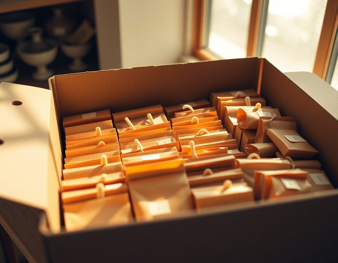 Stick pouches and a packaging box with lot numbers printed