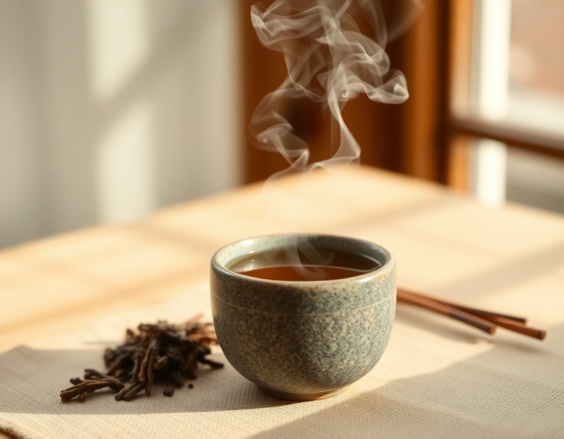 Repeated steaming and drying changes the color to dark reddish-brown